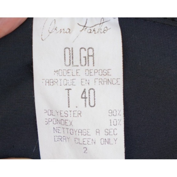 Orna Farho Paris Olga Dress FR 40 US 2 Black Velvet Sleeveless Bow Made France - Picture 6 of 7